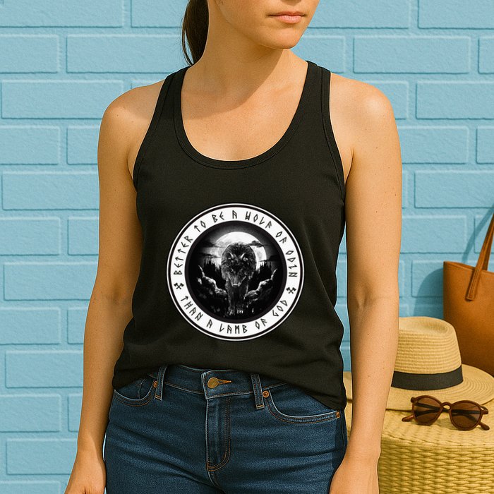 Better To Be A Wolf Of Odin Than A L.A.M.B Of God Womens Tank Top