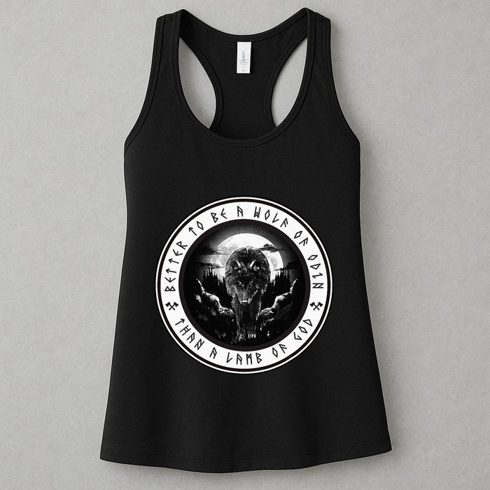 Better To Be A Wolf Of Odin Than A L.A.M.B Of God Womens Tank Top