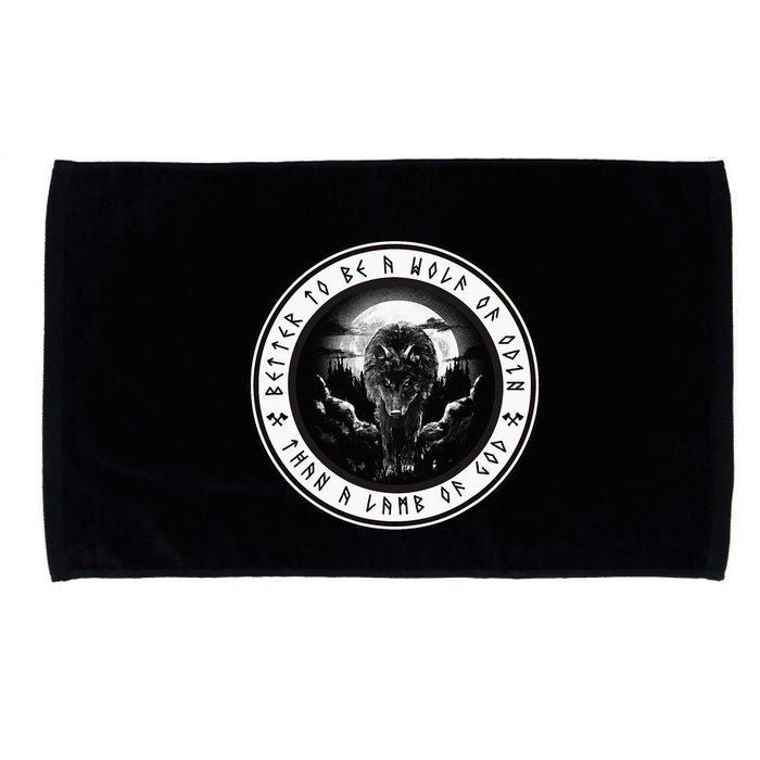 Better To Be A Wolf Of Odin Than A L.A.M.B Of God Microfiber Hand Towel