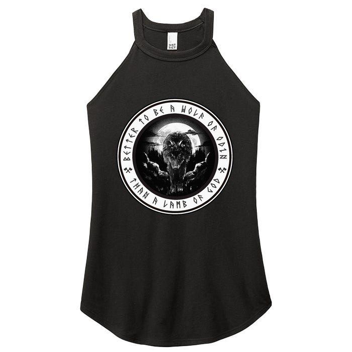 Better To Be A Wolf Of Odin Than A L.A.M.B Of God Women's Perfect Tri Rocker Tank