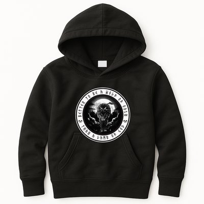 Better To Be A Wolf Of Odin Than A L.A.M.B Of God Kids Hoodie