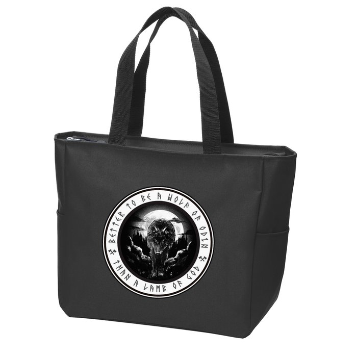 Better To Be A Wolf Of Odin Than A L.A.M.B Of God Zip Tote Bag
