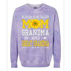 Blessed To Be Called Mom Grandma Great Grandma MotherS Day Colorblast Crewneck Sweatshirt