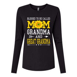 Blessed To Be Called Mom Grandma Great Grandma MotherS Day Womens Cotton Relaxed Long Sleeve T-Shirt