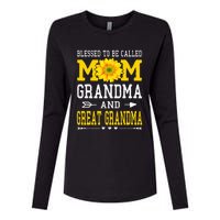 Blessed To Be Called Mom Grandma Great Grandma MotherS Day Womens Cotton Relaxed Long Sleeve T-Shirt