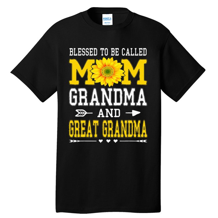 Blessed To Be Called Mom Grandma Great Grandma MotherS Day Tall T-Shirt