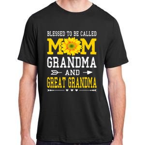 Blessed To Be Called Mom Grandma Great Grandma MotherS Day Adult ChromaSoft Performance T-Shirt