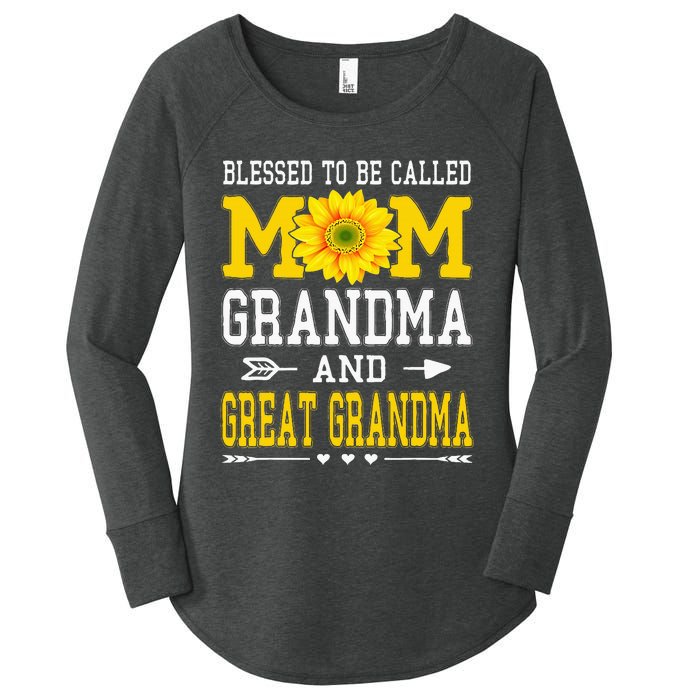 Blessed To Be Called Mom Grandma Great Grandma MotherS Day Women's Perfect Tri Tunic Long Sleeve Shirt