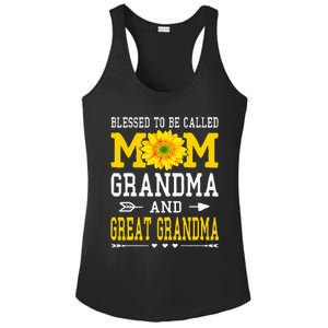 Blessed To Be Called Mom Grandma Great Grandma MotherS Day Ladies PosiCharge Competitor Racerback Tank