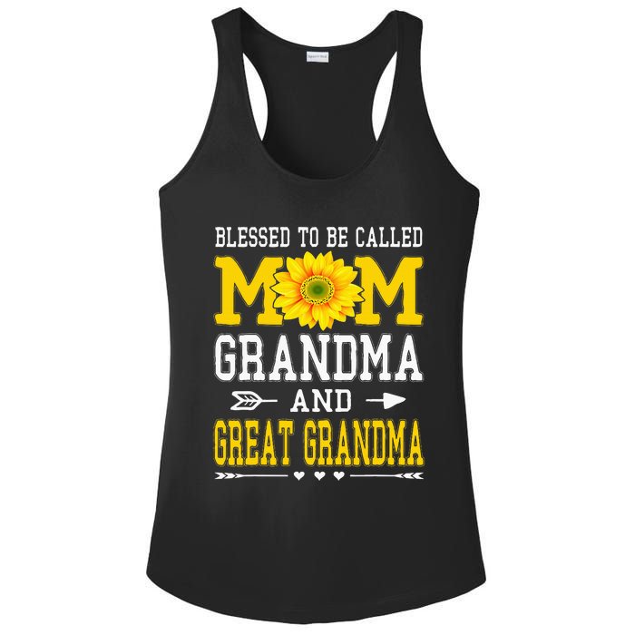 Blessed To Be Called Mom Grandma Great Grandma MotherS Day Ladies PosiCharge Competitor Racerback Tank