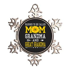 Blessed To Be Called Mom Grandma Great Grandma MotherS Day Metallic Star Ornament