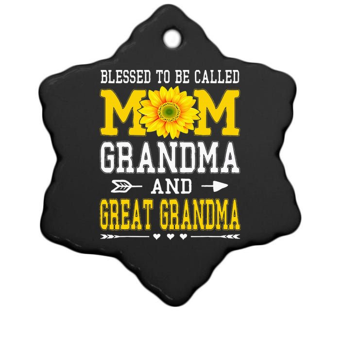 Blessed To Be Called Mom Grandma Great Grandma MotherS Day Ceramic Star Ornament