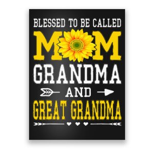 Blessed To Be Called Mom Grandma Great Grandma MotherS Day Poster