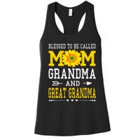 Blessed To Be Called Mom Grandma Great Grandma MotherS Day Women's Racerback Tank