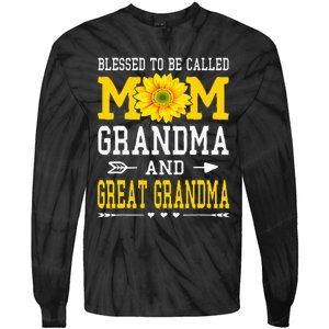 Blessed To Be Called Mom Grandma Great Grandma MotherS Day Tie-Dye Long Sleeve Shirt