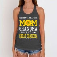 Blessed To Be Called Mom Grandma Great Grandma MotherS Day Women's Knotted Racerback Tank