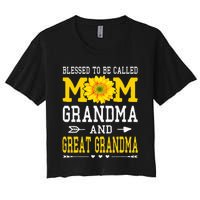 Blessed To Be Called Mom Grandma Great Grandma MotherS Day Women's Crop Top Tee