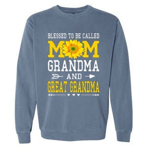 Blessed To Be Called Mom Grandma Great Grandma MotherS Day Garment-Dyed Sweatshirt