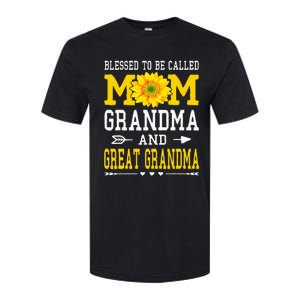 Blessed To Be Called Mom Grandma Great Grandma MotherS Day Softstyle CVC T-Shirt