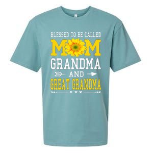 Blessed To Be Called Mom Grandma Great Grandma MotherS Day Sueded Cloud Jersey T-Shirt