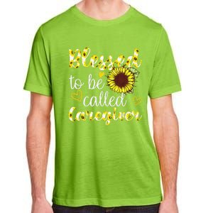 Blessed To Be Called Caregiver Life Sunflower Nurses Day Adult ChromaSoft Performance T-Shirt