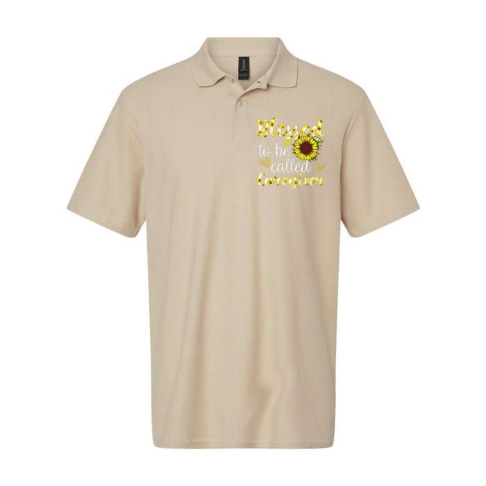 Blessed To Be Called Caregiver Life Sunflower Nurses Day Softstyle Adult Sport Polo