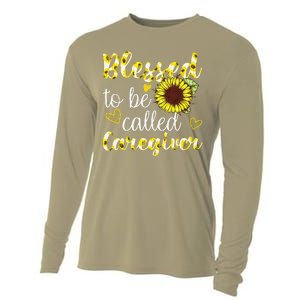 Blessed To Be Called Caregiver Life Sunflower Nurses Day Cooling Performance Long Sleeve Crew