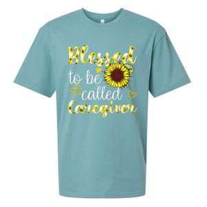 Blessed To Be Called Caregiver Life Sunflower Nurses Day Sueded Cloud Jersey T-Shirt