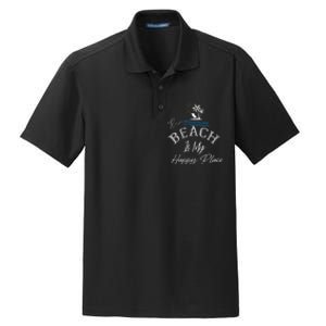 Beach The Beach Is My Happy Place Woman Dry Zone Grid Polo