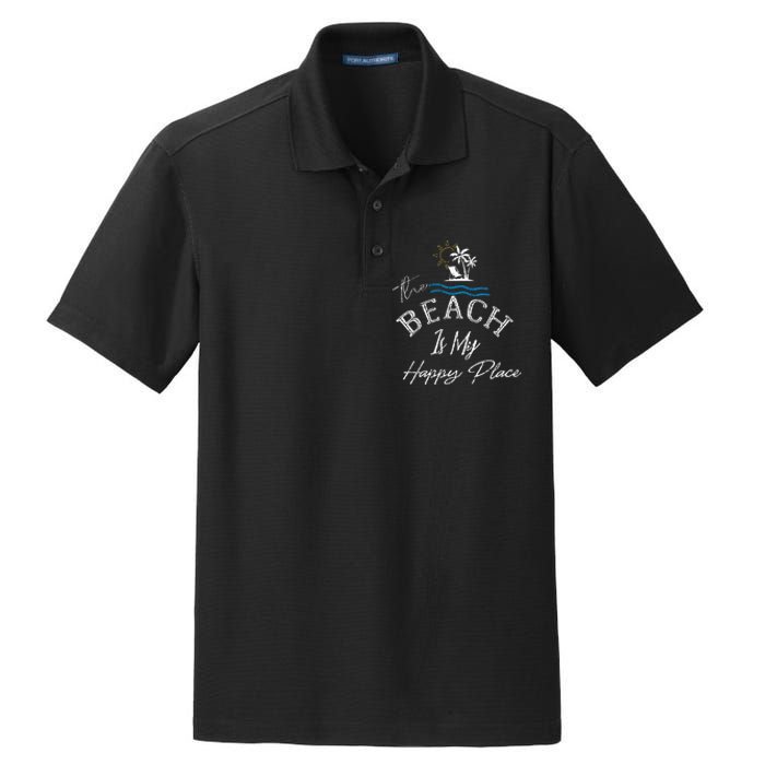 Beach The Beach Is My Happy Place Woman Dry Zone Grid Polo