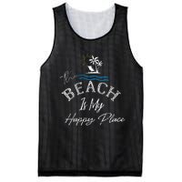 Beach The Beach Is My Happy Place Woman Mesh Reversible Basketball Jersey Tank