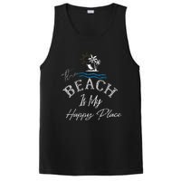 Beach The Beach Is My Happy Place Woman PosiCharge Competitor Tank