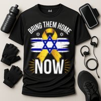 Bring Them Back Home Now Israel Flag Yellow Ribbon Cooling Performance Crew T-Shirt