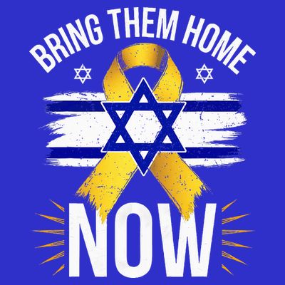 Bring Them Back Home Now Israel Flag Yellow Ribbon T-Shirt