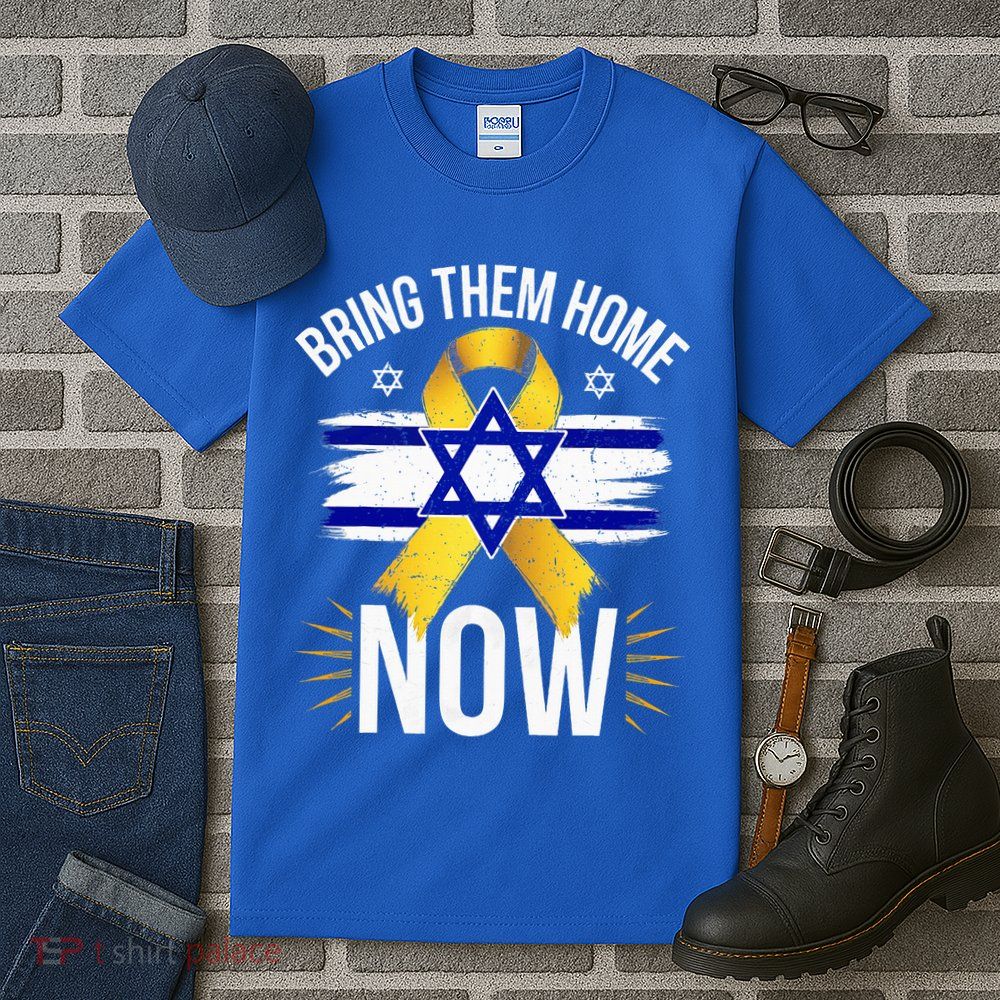 Bring Them Back Home Now Israel Flag Yellow Ribbon Tall T-Shirt