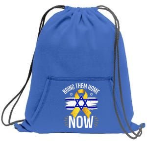 Bring Them Back Home Now Israel Flag Yellow Ribbon Sweatshirt Cinch Pack Bag