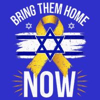 Bring Them Back Home Now Israel Flag Yellow Ribbon Button