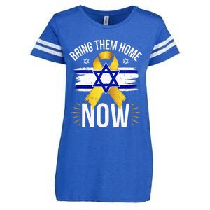 Bring Them Back Home Now Israel Flag Yellow Ribbon Enza Ladies Jersey Football T-Shirt