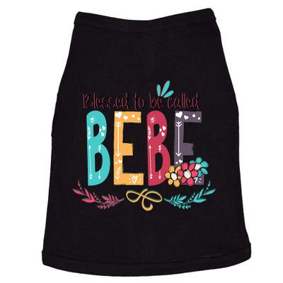 Blessed To Be Called Bebe Colorful Grandma Doggie Tank