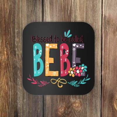 Blessed To Be Called Bebe Colorful Grandma Coaster