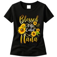 Blessed To Be Called Nana Sunflower MotherS Day Womens T-Shirt