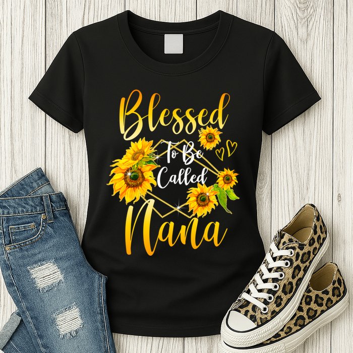 Blessed To Be Called Nana Sunflower MotherS Day Womens T-Shirt