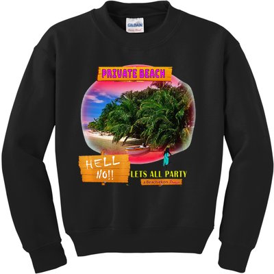 BeachiekonDesigns Teaseteetops Beaches For All Kids Sweatshirt