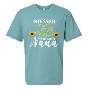 Blessed To Be Called Nana Sunflower Best Grandma Gift MotherS Day Sueded Cloud Jersey T-Shirt