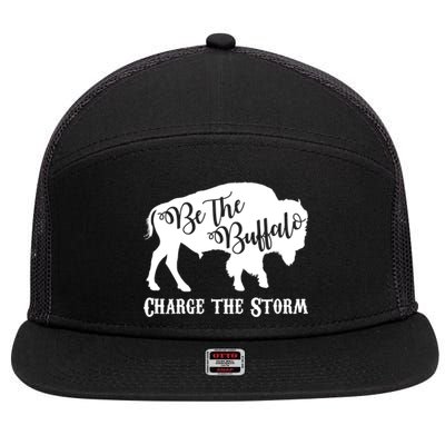 Be The Buffalo Charge The Storm 7 Panel Mesh Trucker Snapback Hat