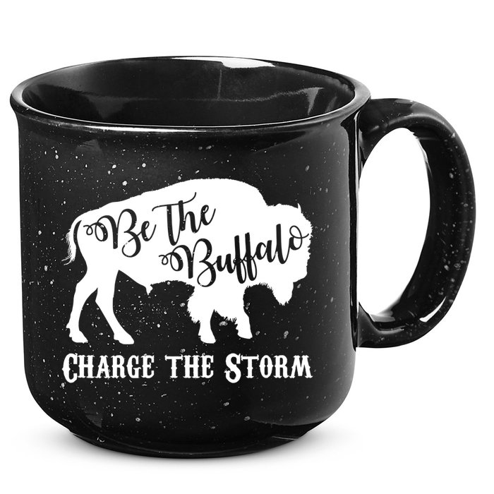 Be The Buffalo Charge The Storm 15oz Campfire Ceramic Mug