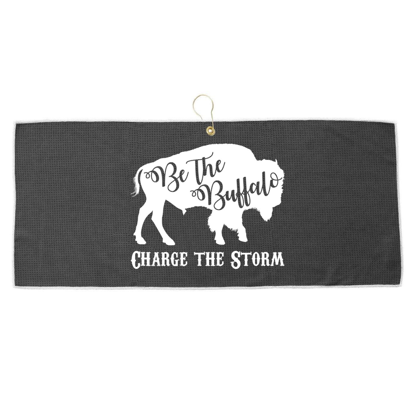 Be The Buffalo Charge The Storm Large Microfiber Waffle Golf Towel