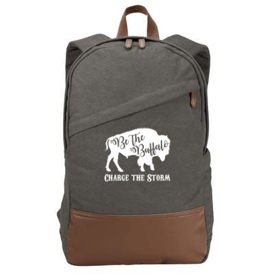 Be The Buffalo Charge The Storm Cotton Canvas Backpack