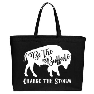 Be The Buffalo Charge The Storm Cotton Canvas Jumbo Tote