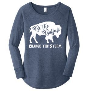 Be The Buffalo Charge The Storm Women's Perfect Tri Tunic Long Sleeve Shirt